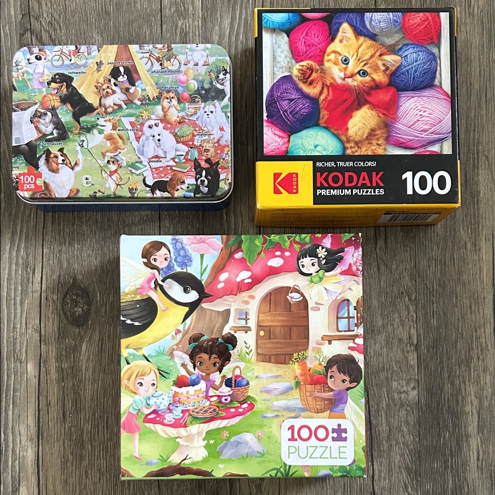 100 Piece Puzzle Lot COMPLETE